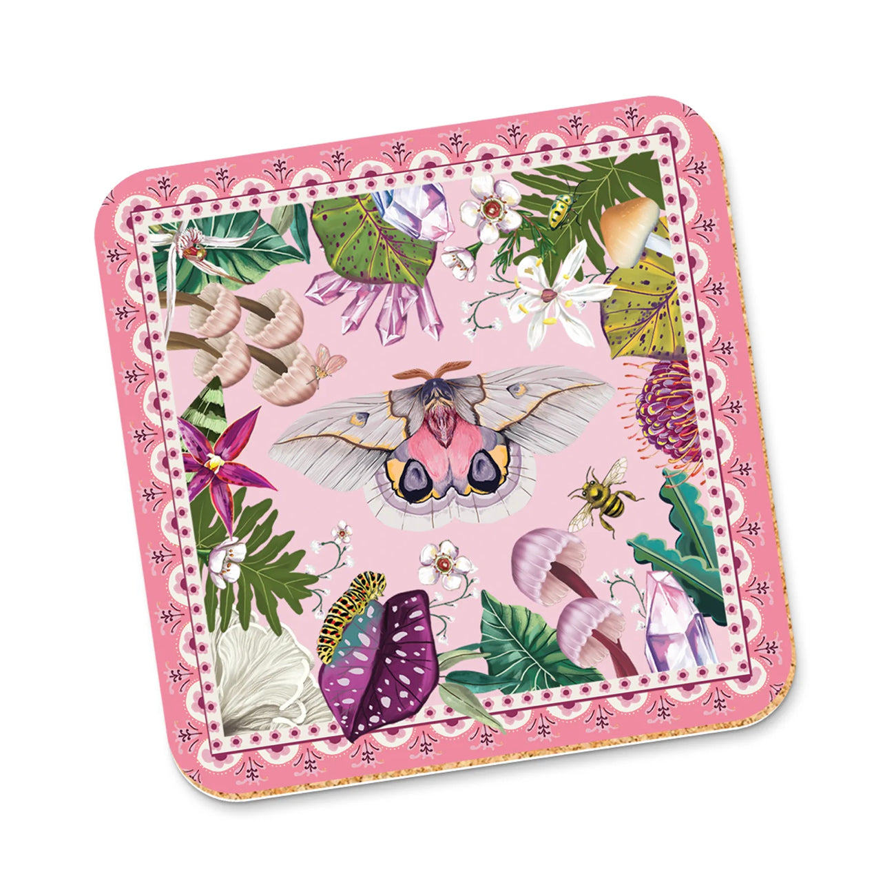 Corky Coaster Midnight Paradiso Pink