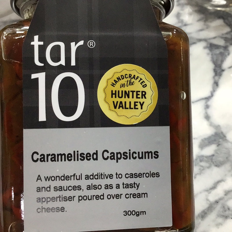 Tar 10 caramelised capsicum
