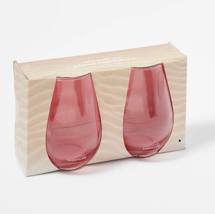 Glass Tumblers Pink S2