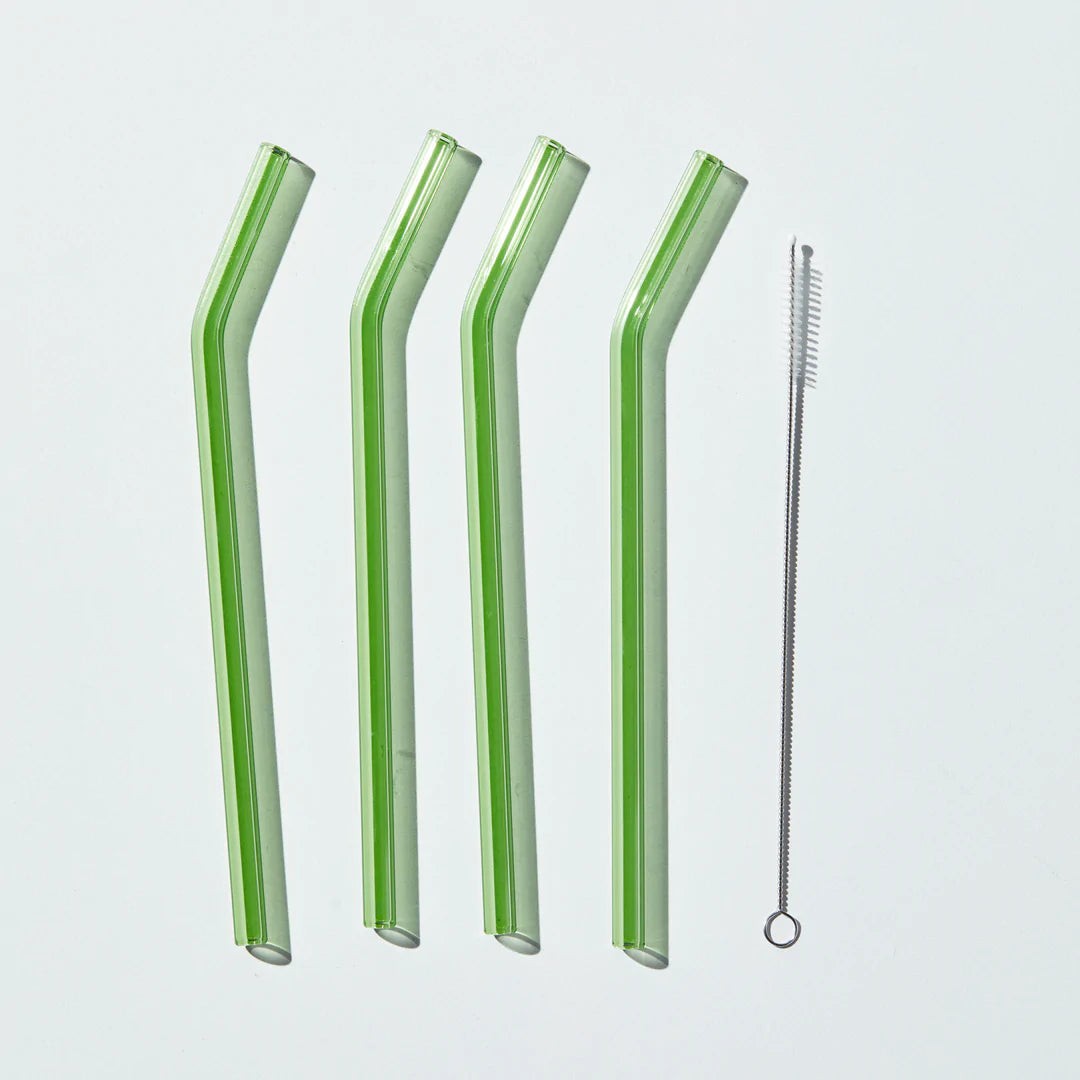 Suck Up Straw Set in Green