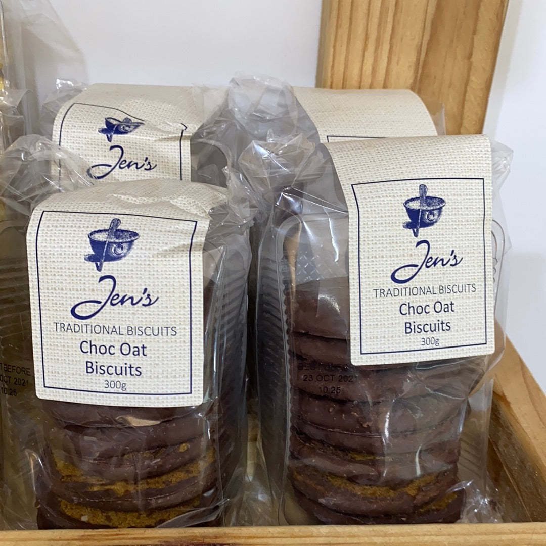 Jen's Traditional Choc Oat Biscuits 300g