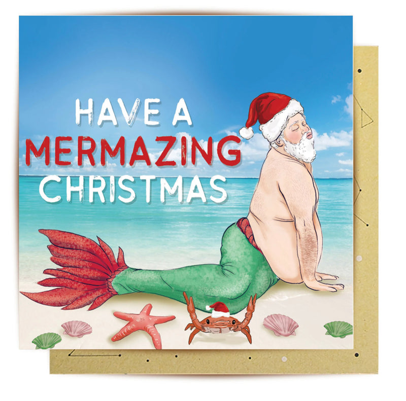 Greeting Card Mermaizing Christmas