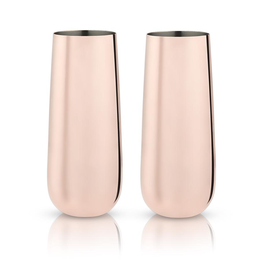 Summit: Stemless Copper Champagne Flutes