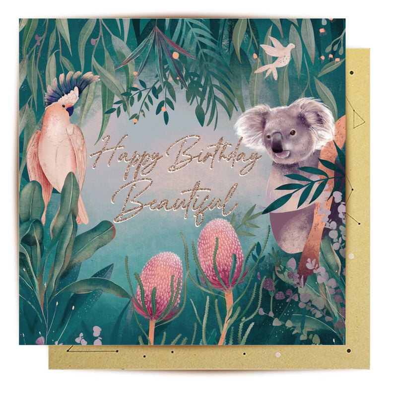 Greeting Card Happy Birthday Beautiful Australiana