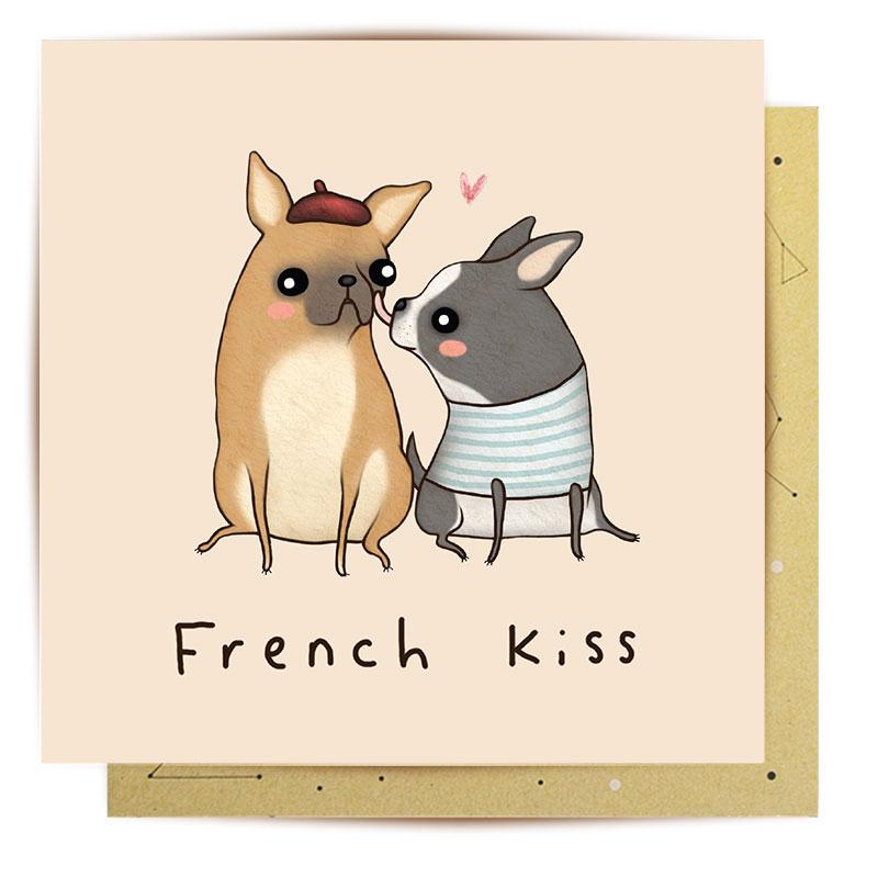 Greeting Card French Kiss