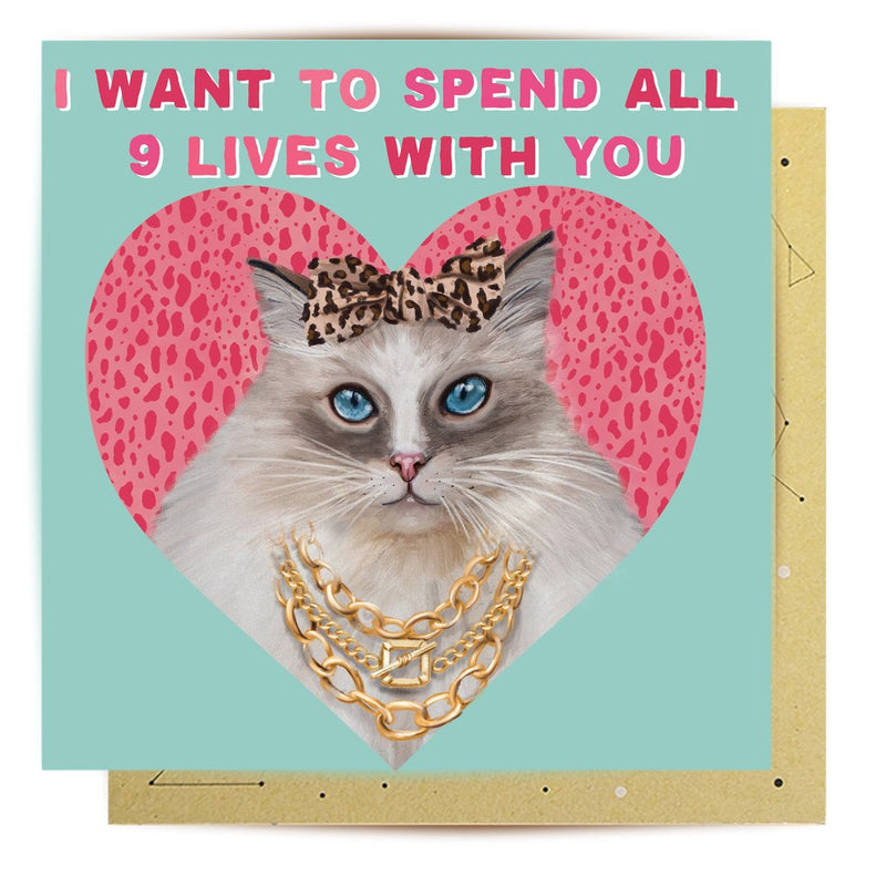 Greeting Card Nine Lives With You