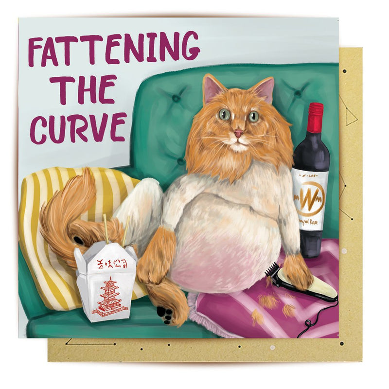 Greeting Card Fattening The Curve