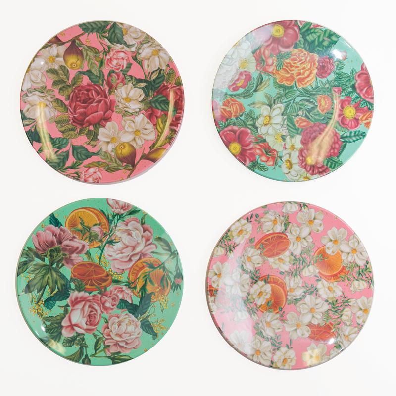 Plate Set Floral Explosion