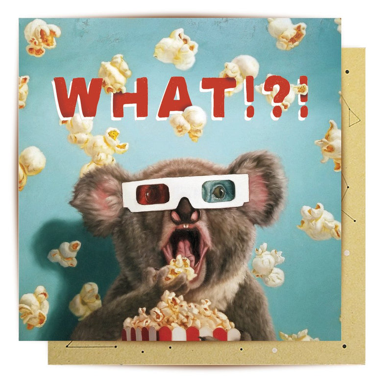 Greeting Card Popcorn Koala