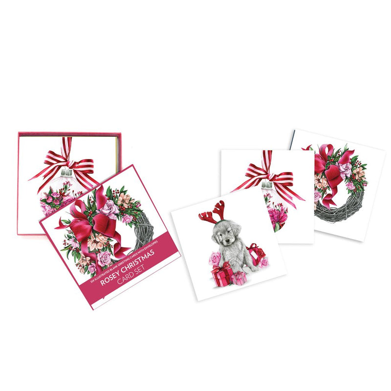 Deluxe Card Set Rosey Christmas
