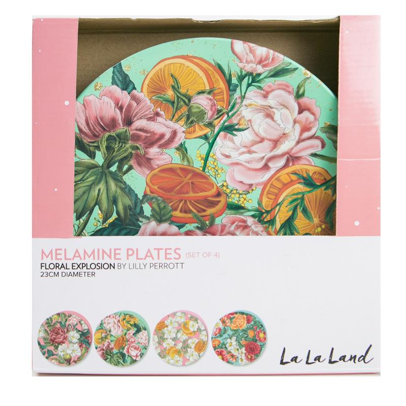 Plate Set Floral Explosion