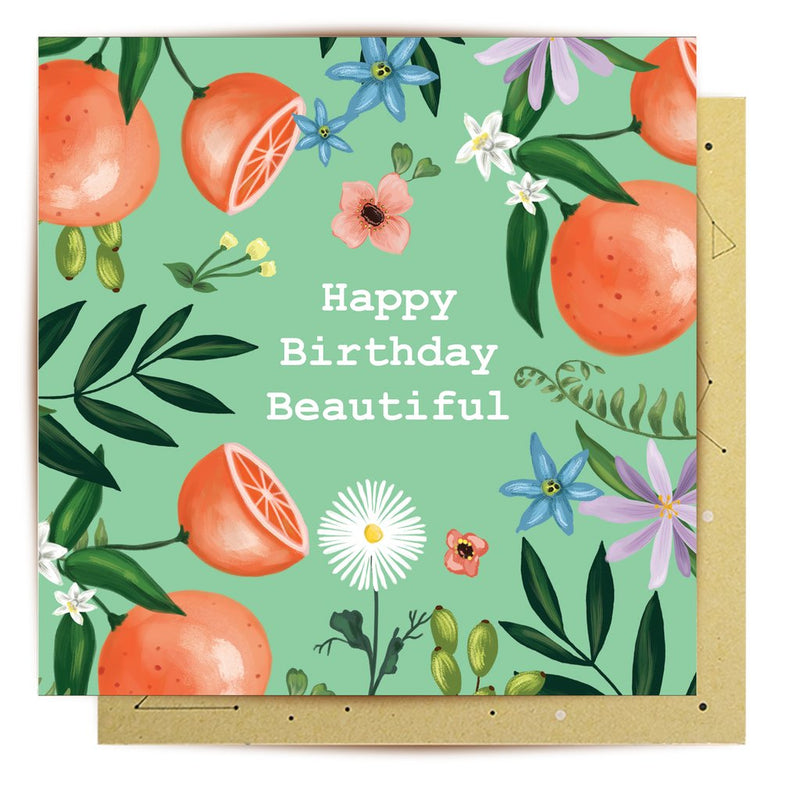 Greeting Card Orange Blossom