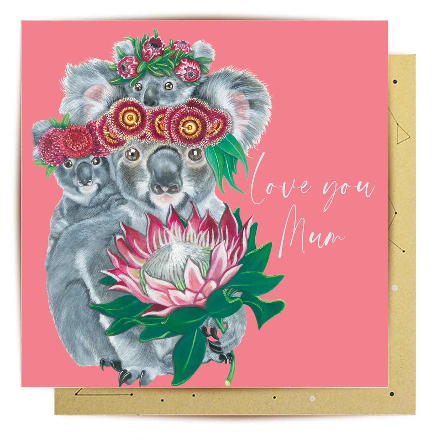 Greeting Card Love You Mum Koala