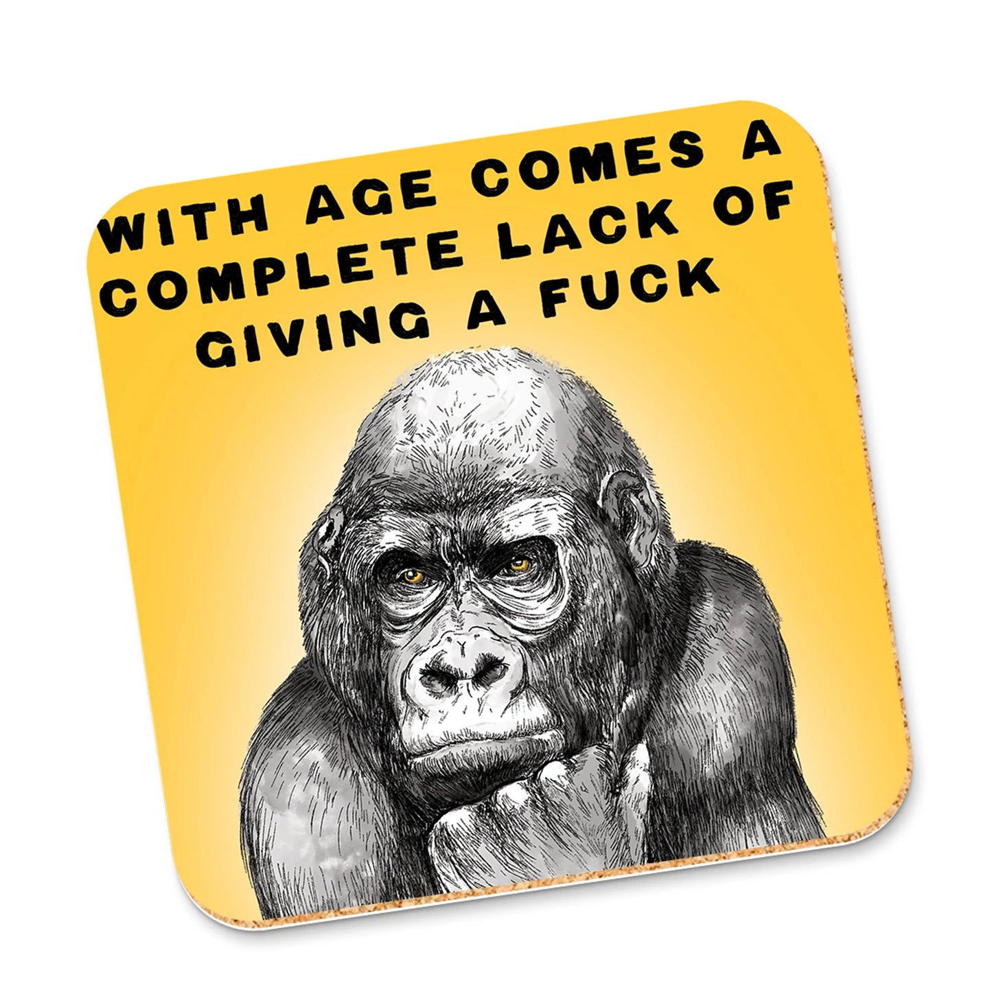 Corky Coaster Unimpressed Gorilla