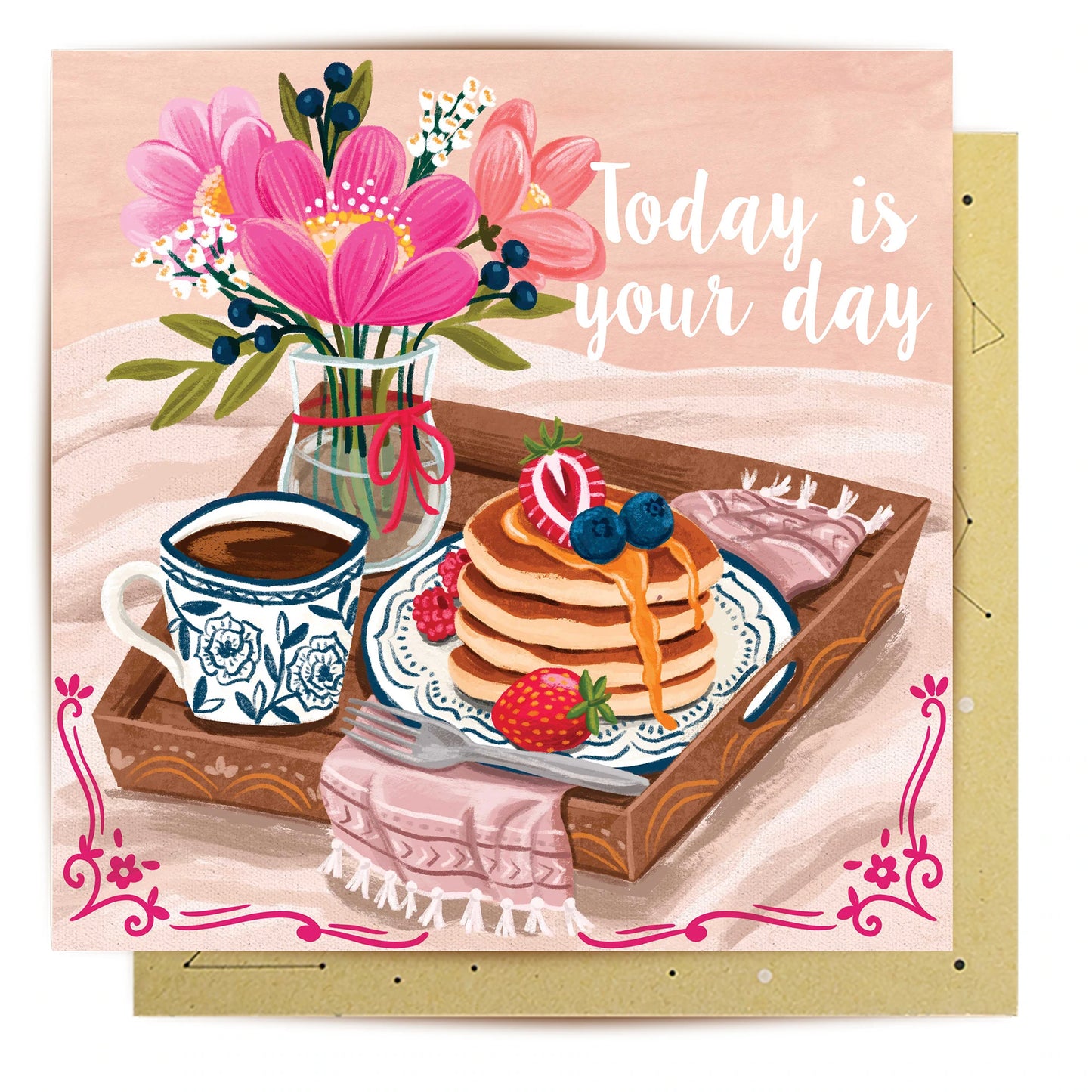 Greeting Card Breakfast In Bed