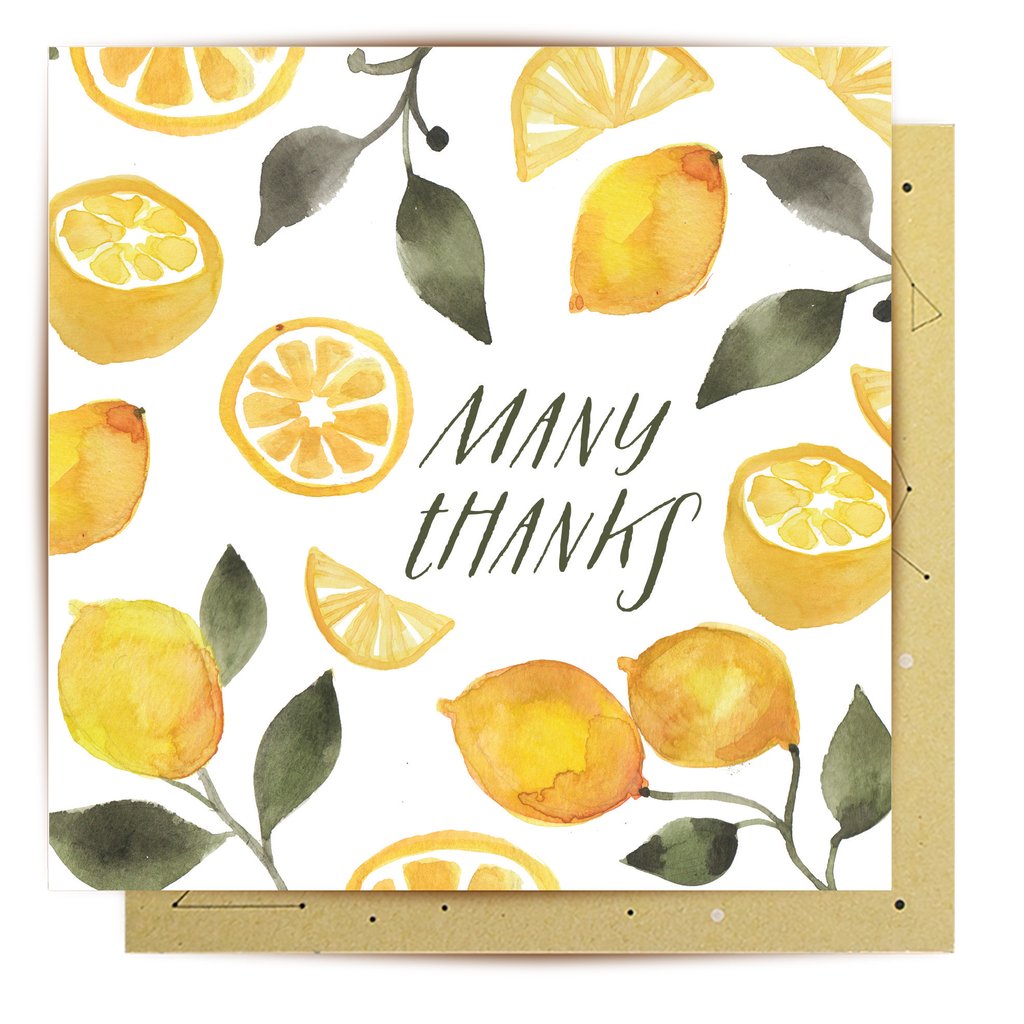 Greeting Card Citrus Many Thanks