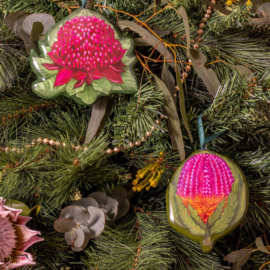 3D Bauble Set Native Flowers