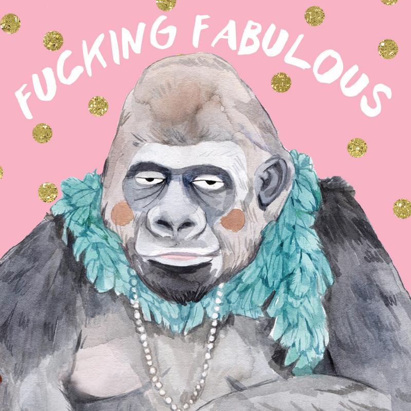 Greeting Card Sexy Gorilla