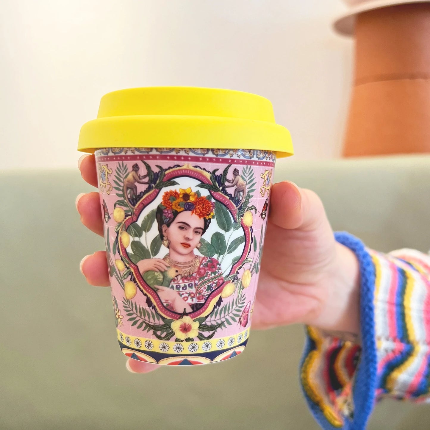 Ceramic Coffee Cup Mexican Folklore