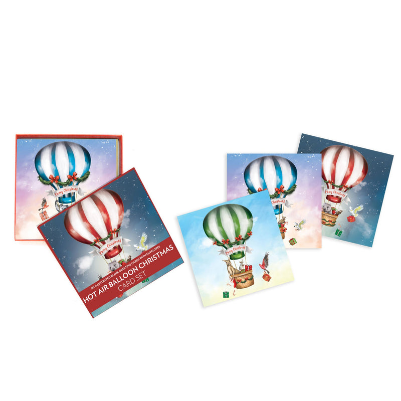 Deluxe Card Set Christmas Hot Air Balloon