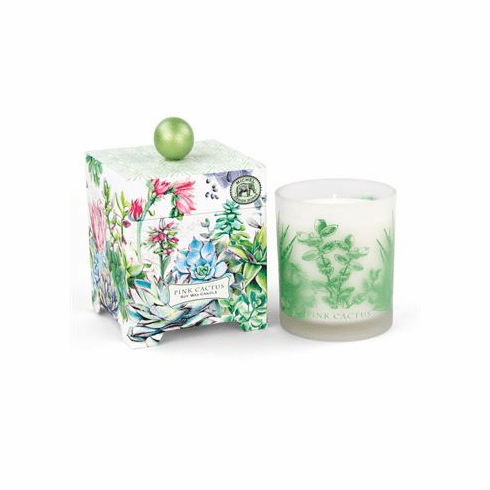 Candle Soy Wax Pink Cactus Michel Design Works