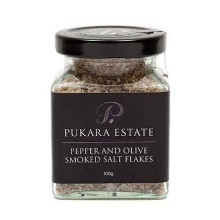 Pukara Pepper and Olive Smoked Salt Flakes 100g