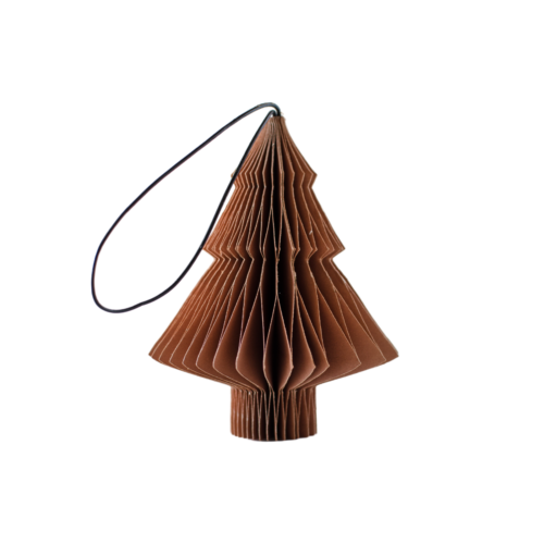 Deep Burgundy Paper Tree Ornament