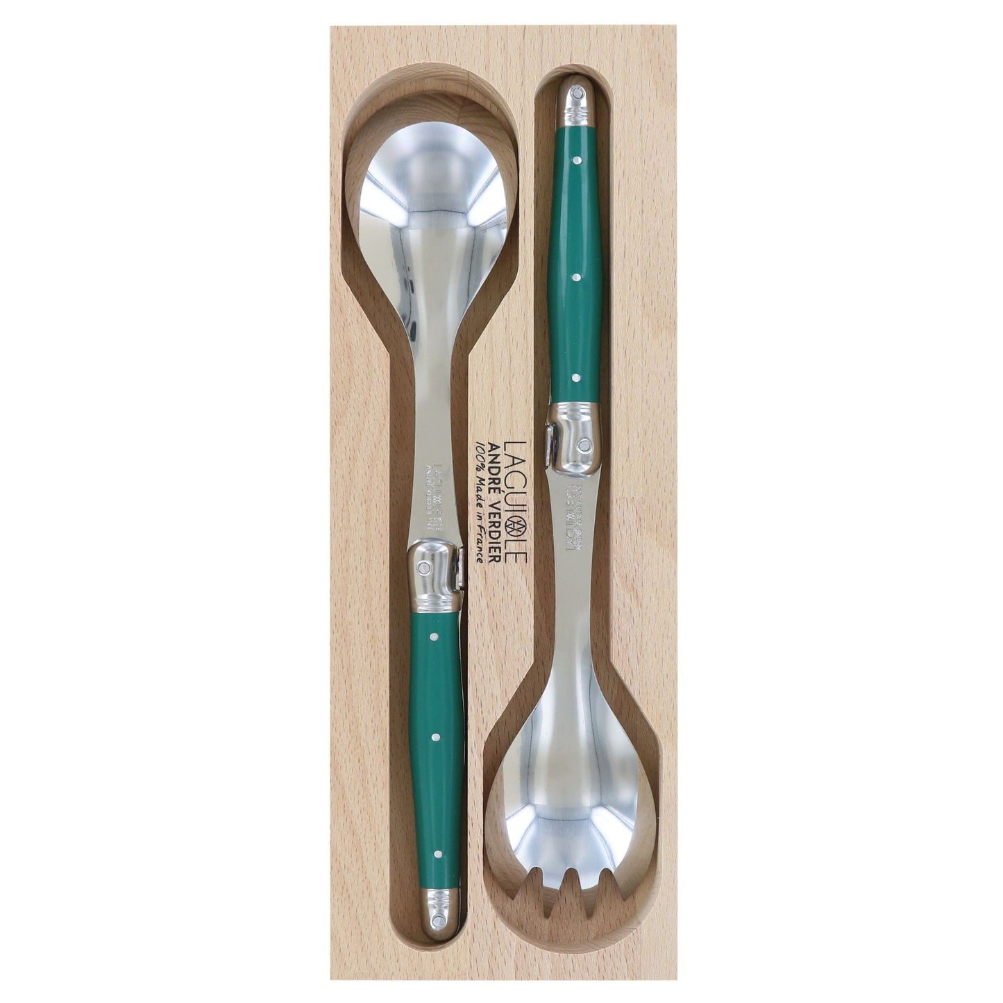 Debutant Salad Server Set/2 Green