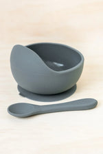Silicone Bowl + Spoon Set - Cloud