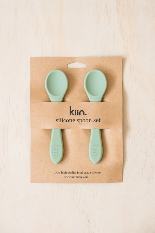 silicone spoon twin pack - sage