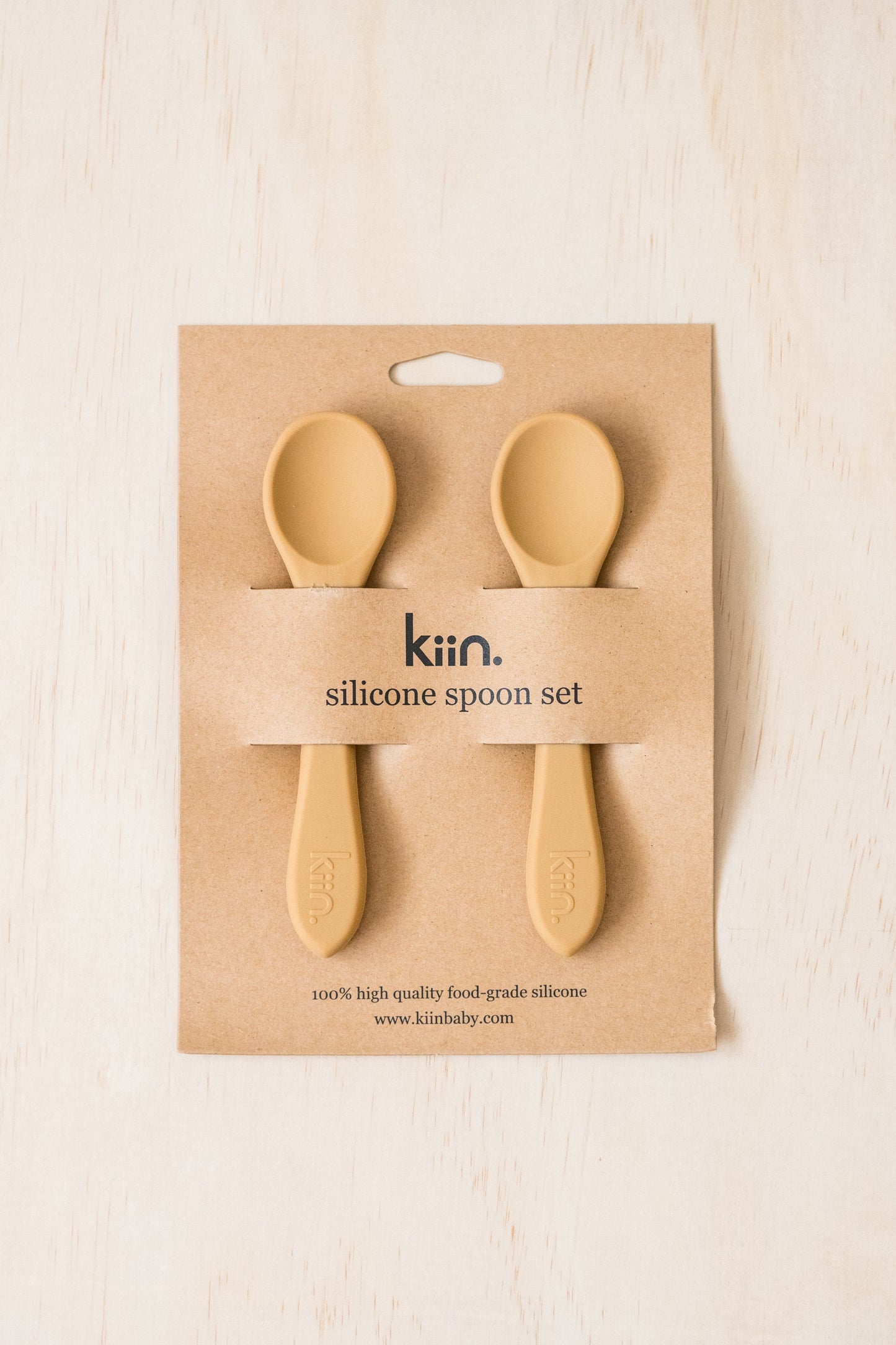 silicone spoon twin pack - tan